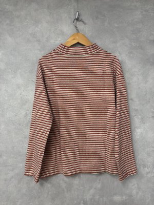 画像3: 2025秋冬　FITH  　マルチボーダー　モックネック　Tシャツ　　5；赤　サイズ；155 (3)