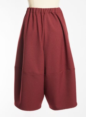 画像2: gomme　　ウーリー切替パンツ　1；ボルドー　　サイズ；M (2)