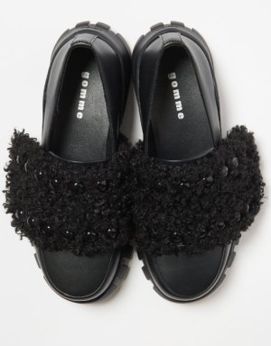 画像5: 2025AW　gomme　　ワイドストラップローファー　2；黒　 (5)