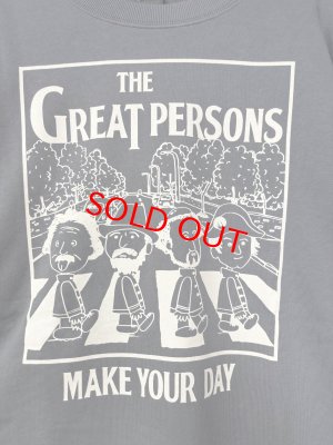 画像2: MakeYourDay　　イジンプリントトレーナー　メンズサイズ　　　カラー:チャコール (2)