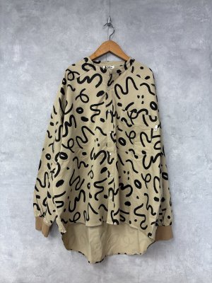 画像1: MakeYourDay　　ガラバンドCシャツ　　メンズサイズ　ベージュ (1)