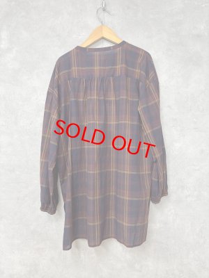 画像4: LILOU+LILY 　AUTUMN CHECK チュニックブラウス　B.BURGUNDY　　size:38 (4)