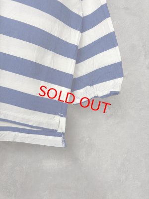 画像2: NATURAL LAUNDRY 　 先染めパネルワイドプルオーバー　452；ブルー系　　　サイズ2 (2)