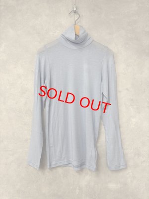 画像1: grin　シアーコットンシルクハイカラープルオーバー　410：ブルー　　サイズ；F (1)