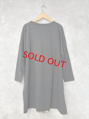 画像3: NATURAL LAUNDRY 　 先染めパネル切替えチュニック　994；ブラック系　　サイズ2 (3)