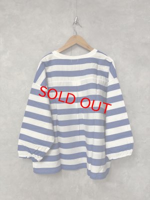 画像3: NATURAL LAUNDRY 　 先染めパネルワイドプルオーバー　452；ブルー系　　　サイズ2 (3)