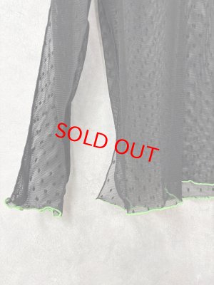 画像2: 2025AW   フランキーグロウ　DOTS　TULLE MELLOW　SHEER　HIGH-NECK　TOPS　   カラー；BLACK (2)