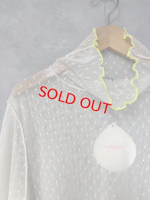 画像3: 2025AW   フランキーグロウ　DOTS　TULLE MELLOW　SHEER　HIGH-NECK　TOPS　   カラー；WHITE (3)