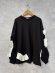 画像1: 2025AW   フランキーグロウ　VARIOUS MESH FRILL L/S TEE    カラー；BLACK (1)