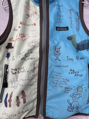 画像2: 2025秋冬　DENIMDUNGAREE　 フリース ラクガキ ベスト　　91；クレイジー (2)