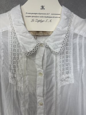 画像2: 2025AW   Bon Vieux Temps　　ブラウス　　10：ホワイト　 (2)