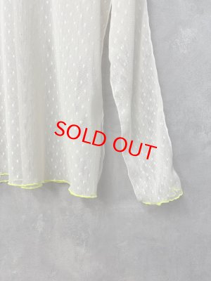 画像2: 2025AW   フランキーグロウ　DOTS　TULLE MELLOW　SHEER　HIGH-NECK　TOPS　   カラー；WHITE (2)