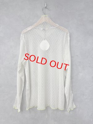 画像4: 2025AW   フランキーグロウ　DOTS　TULLE MELLOW　SHEER　HIGH-NECK　TOPS　   カラー；WHITE (4)