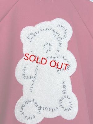 画像3: 2025AW   フランキーグロウ　KUMA EMBROIDERY PATCH TRACK  JACKET    カラー；RED　(おとな) (3)