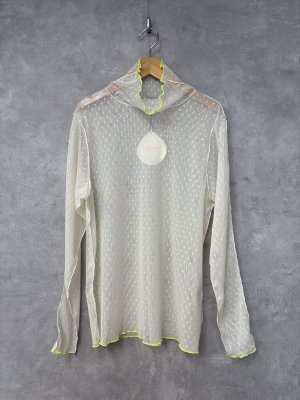 画像1: 2025AW   フランキーグロウ　DOTS　TULLE MELLOW　SHEER　HIGH-NECK　TOPS　   カラー；WHITE (1)