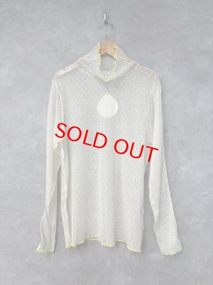 画像1: 2025AW   フランキーグロウ　DOTS　TULLE MELLOW　SHEER　HIGH-NECK　TOPS　   カラー；WHITE (1)