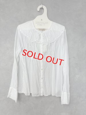 画像1: 2025AW   Bon Vieux Temps　ブラウス　　10：ホワイト　　サイズ；2 (1)