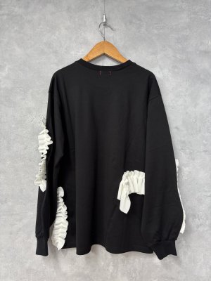 画像3: 2025AW   フランキーグロウ　VARIOUS MESH FRILL L/S TEE    カラー；BLACK (3)
