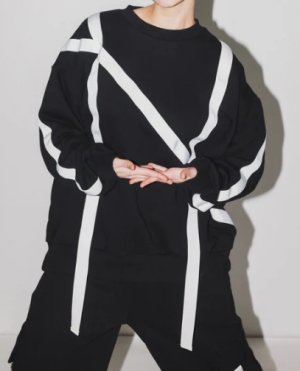 画像4: 2025秋冬　  nunuforme 　　Nテープ スウェット　Black　　大人サイズ (4)