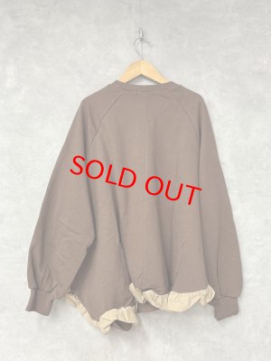 画像3: 2025秋冬　  nunuforme 　ラウンド フリル トレーナー　Brown　　大人サイズ (3)