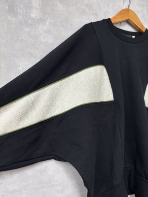 画像2: 2025秋冬　  nunuforme 　　パイピング スウェット 　Black　　大人サイズ (2)