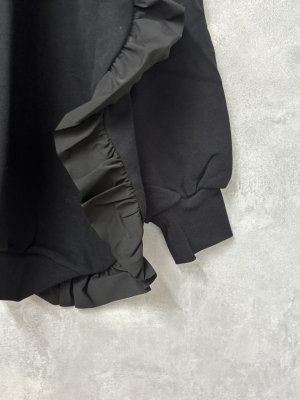 画像3: 2025秋冬　  nunuforme 　ラウンド フリル トレーナー　Black　　大人サイズ (3)