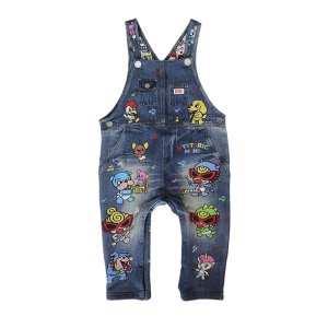 画像1: MY FIRST HYSTERIC　HYS-MINI BAND CLUB Like a denim Viscotex サロペット　45；インディゴ    サイズ；FREE(80-90cm) (1)