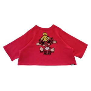 画像2: Hystericmini　STANDARD MINI FACE&LOGO ショート丈裏毛 トレーナー　　26；マゼンタ (2)