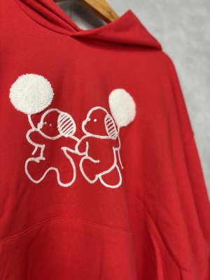 画像2: 2025秋冬　  nunuforme 　　風船inuinu ワッペン　　RED　　大人サイズ (2)