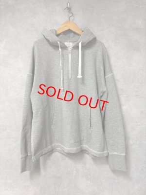 画像1: NATURAL LAUNDRY 　 セントラル裏毛ハーフZIP　プルオーバー　　920；グレー　サイズ2 (1)