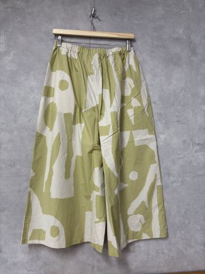 画像4: grin　toneプリント台形ガウチョパンツ　604；グリーン　サイズ；2 (4)