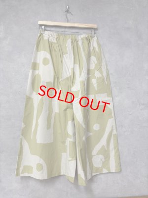 画像4: grin　toneプリント台形ガウチョパンツ　604；グリーン　サイズ；2 (4)