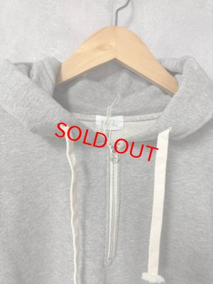 画像3: NATURAL LAUNDRY 　 セントラル裏毛ハーフZIP　プルオーバー　　920；グレー　サイズ2 (3)