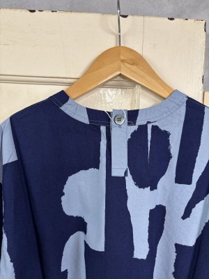 画像3: grin　toneプリントロングワンピース　484；ネイビー　サイズ；2 (3)