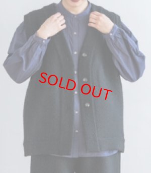 画像4: YARRA 　ウールブレンドジャカードベスト 　　99；ブラック　　　FREE (4)