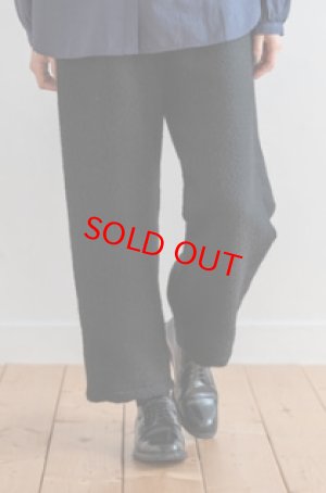 画像4: YARRA 　ウールブレンドジャカードパンツ　　99；ブラック　FREE (4)