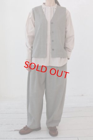 画像5: doux bleu　タックボリュームパンツ  　80；グレー　サイズ；FREE (5)