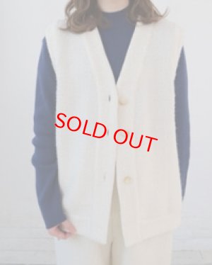 画像4: YARRA 　ウールブレンドジャカードベスト 　　02;アイボリー　　　FREE (4)