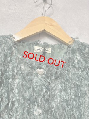 画像2: MakeYourDay　　ママとおそろいシャギーカーディガン　　ジュニアサイズ　　MINT (2)