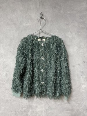 画像1: MakeYourDay　　ママとおそろいシャギーカーディガン　　MINT (1)
