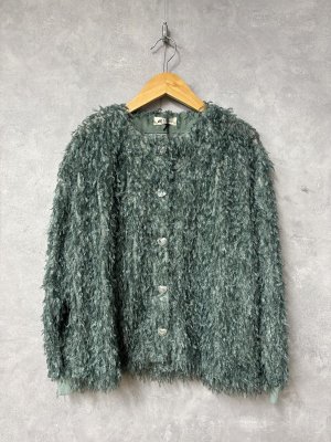 画像1: MakeYourDay　　ママとおそろいシャギーカーディガン　　ジュニアサイズ　　MINT (1)