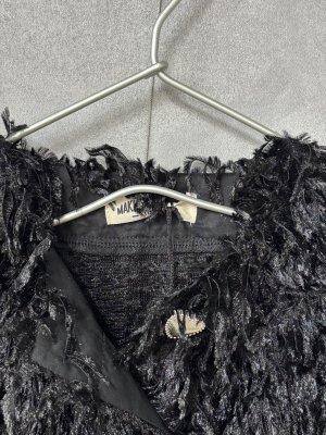 画像2: MakeYourDay　　ママとおそろいシャギーカーディガン　　BLACK (2)