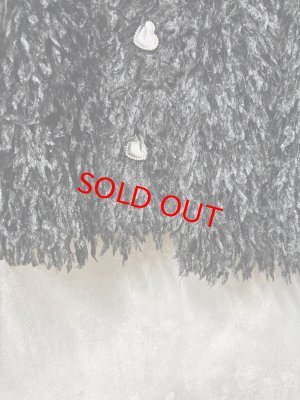 画像2: MakeYourDay　　ママとおそろいシャギーカーディガン　大人サイズ　BLACK (2)