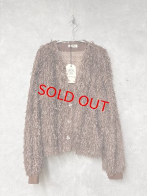 画像1: MakeYourDay　　ママとおそろいシャギーカーディガン　大人サイズ　BROWN (1)