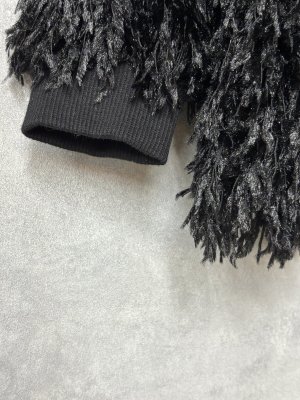 画像4: MakeYourDay　　ママとおそろいシャギーカーディガン　　BLACK (4)