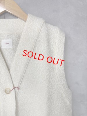 画像2: YARRA 　ウールブレンドジャカードベスト 　　02;アイボリー　　　FREE (2)