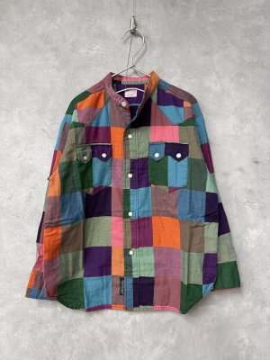 画像1: 2025秋冬　DENIMDUNGAREE　	カラーパッチ シャツ　　91；クレイジー (1)