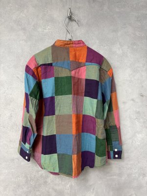 画像2: 2025秋冬　DENIMDUNGAREE　	カラーパッチ シャツ　　91；クレイジー (2)