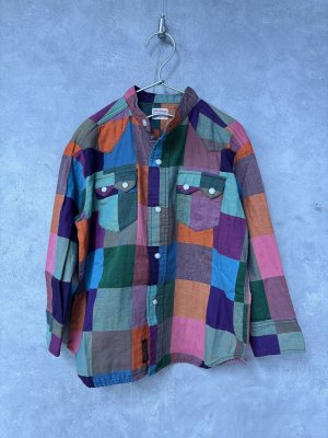 画像1: 2025秋冬　DENIMDUNGAREE　	カラーパッチ シャツ　　91；クレイジー (1)