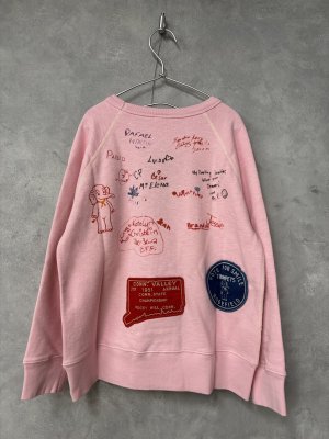 画像3: 2025秋冬　DENIMDUNGAREE　 ウラケ ゾウPT スウェット　　6；ピンク (3)